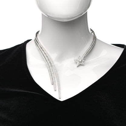 Chanel 18K White Gold Diamond Fil de Comete Collar Necklace 2 of 4