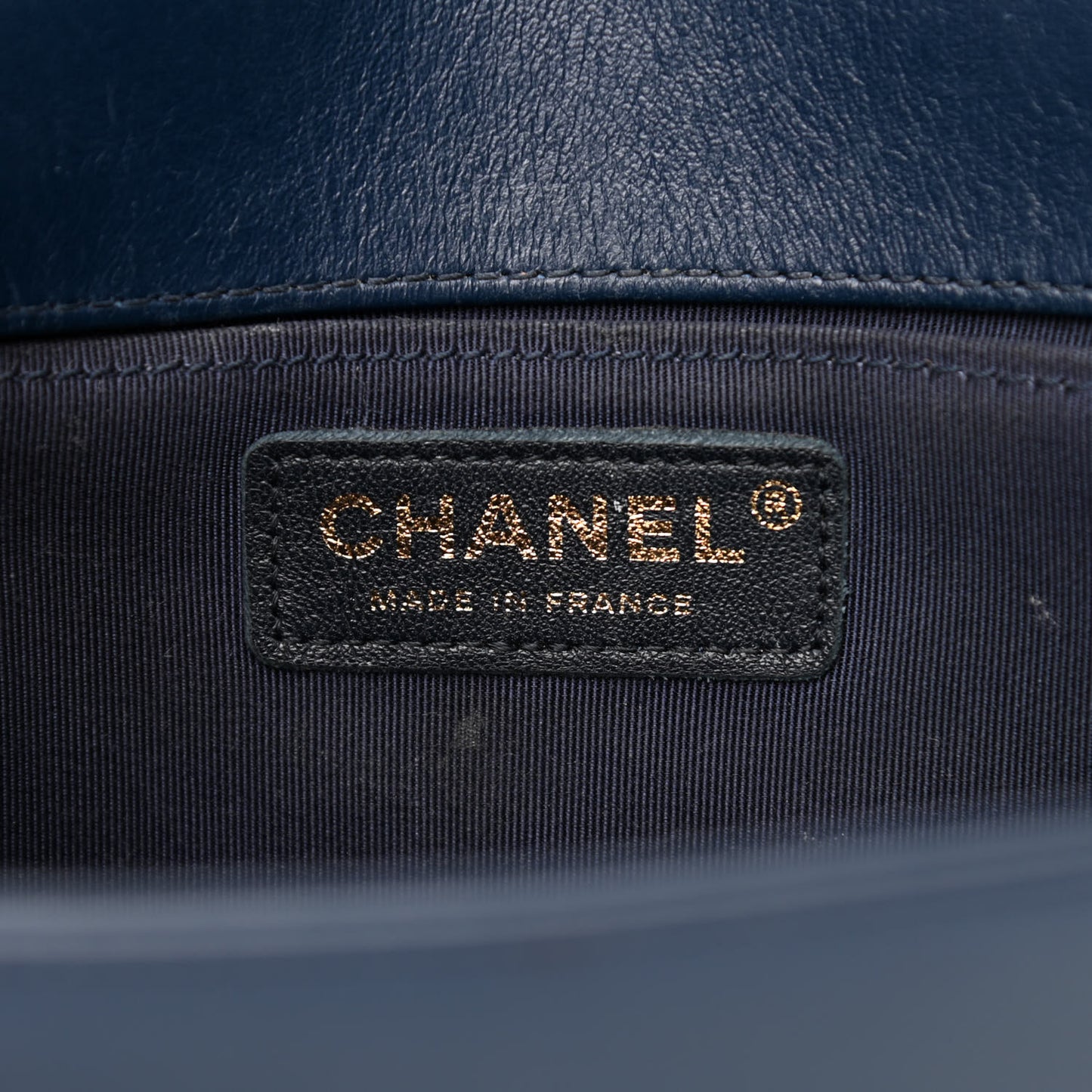 Lambskin Quilted Medium Boy Flap Blue