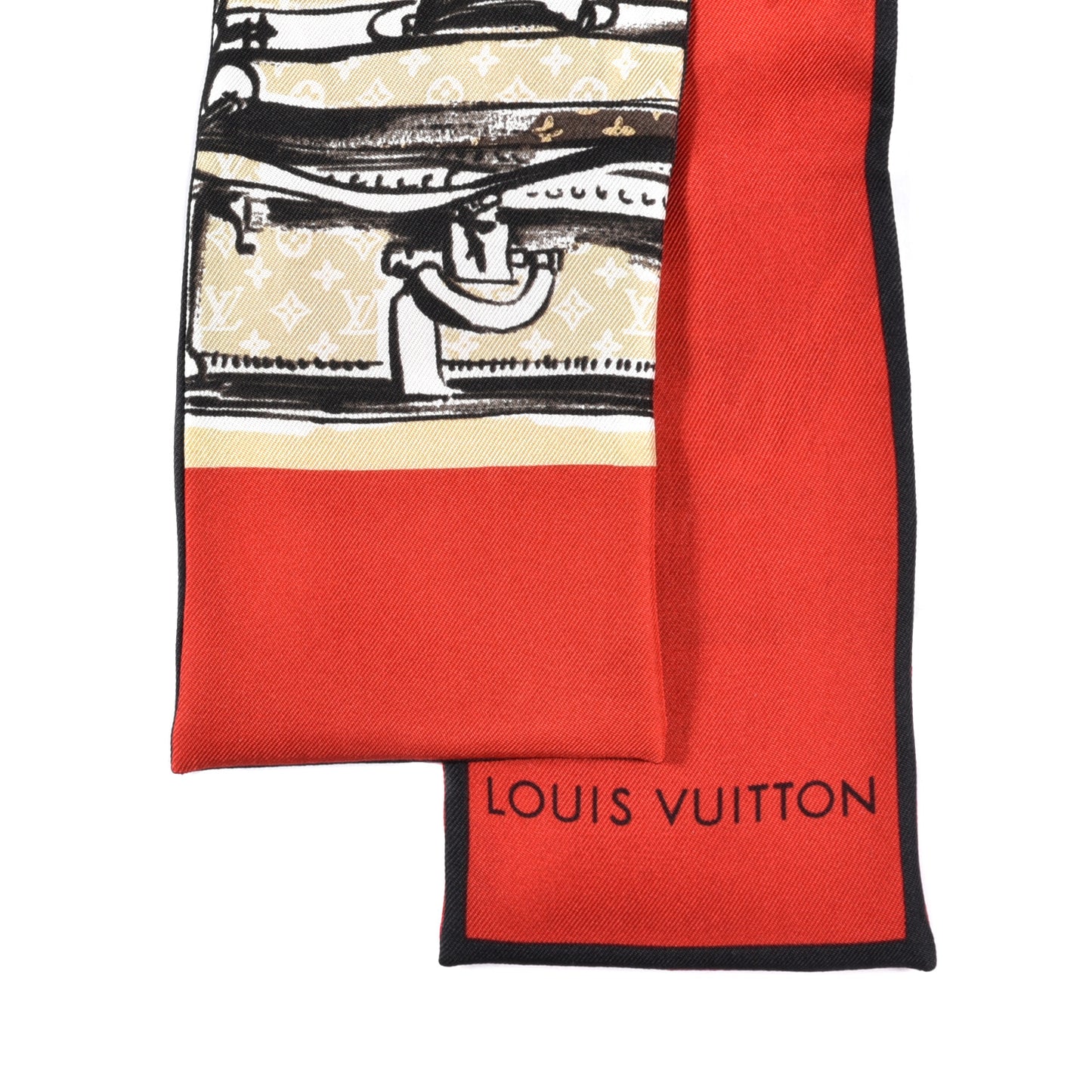 Silk Monogram Trunks Bandeau Brown