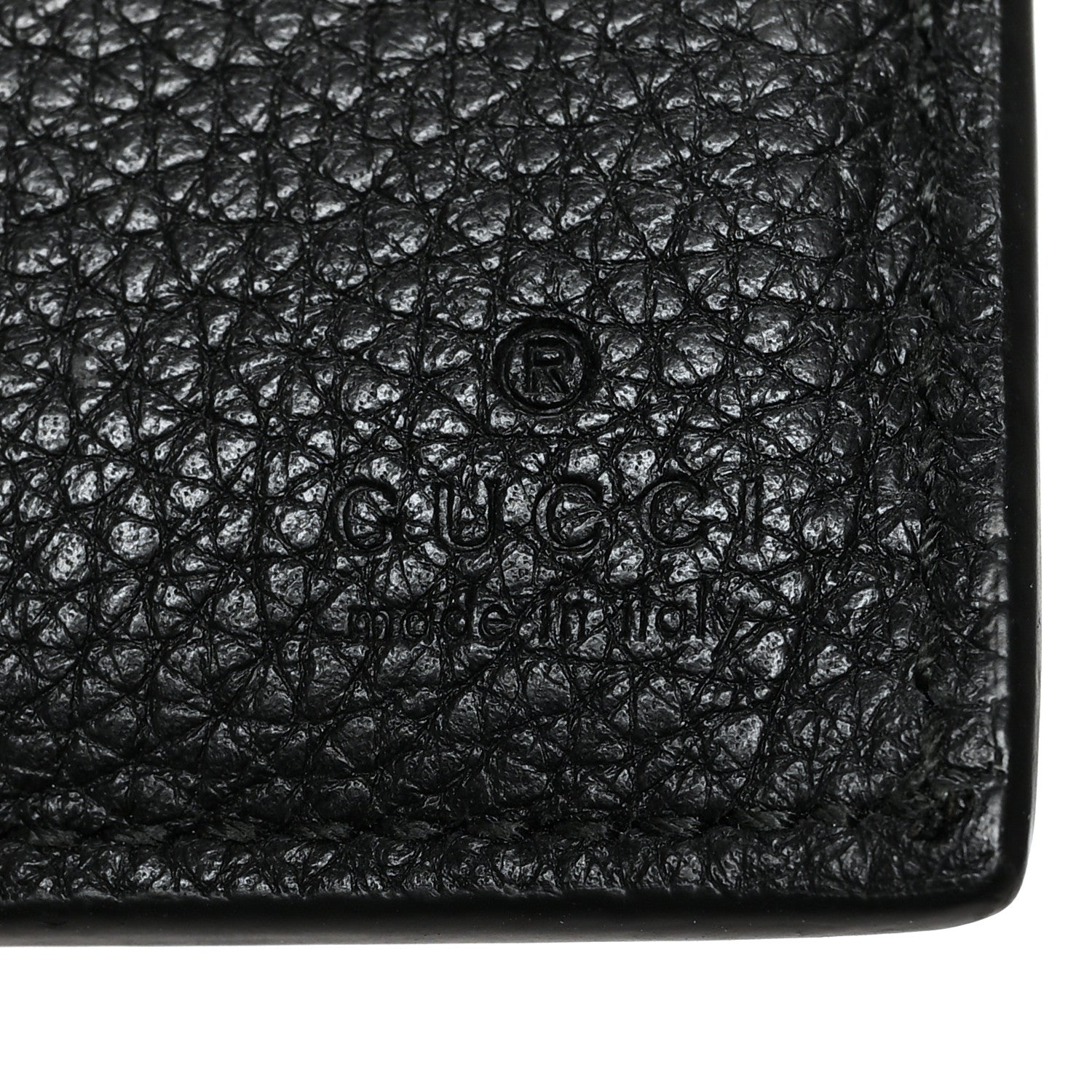 Gucci Cripto Calfskin Logo Bi-Fold Wallet Black Grege 6 of 7