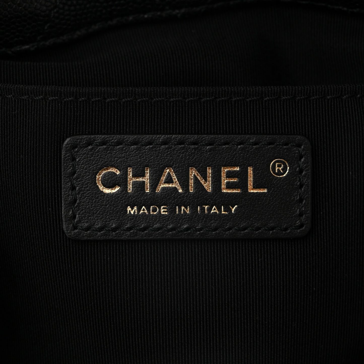 Caviar Quilted Rolled Up Bucket Drawstring Bag Black