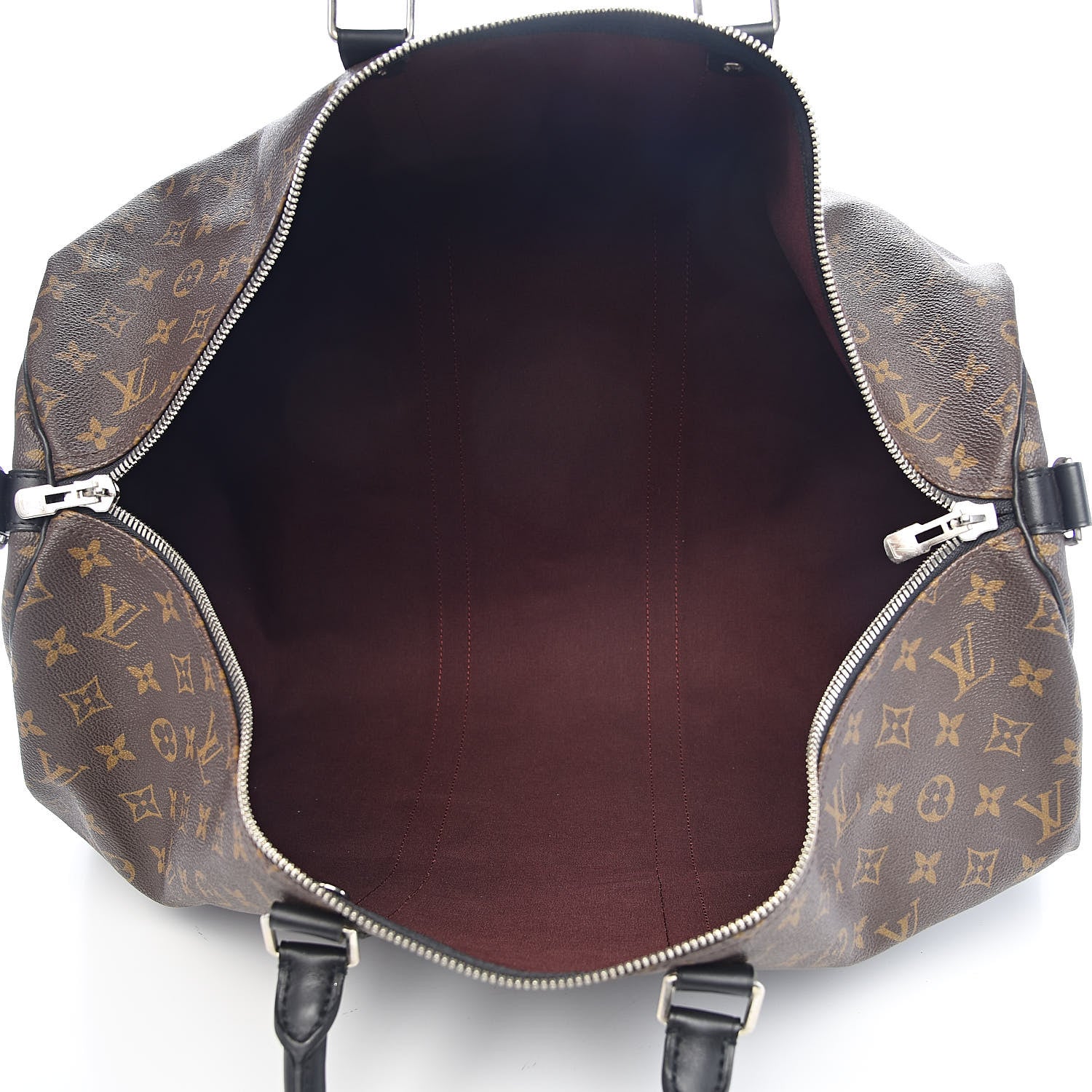 Louis Vuitton Monogram Macassar Keepall Bandouliere 55 5 of 10