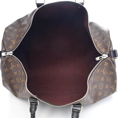 Louis Vuitton Monogram Macassar Keepall Bandouliere 55 5 of 10