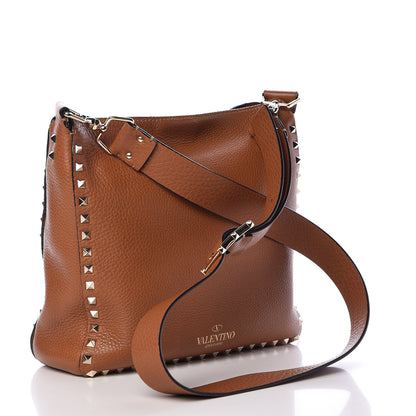 Valentino Garavani Pebbled Calfskin Small Rockstud Flip-Lock Messenger Bag Light Cuir 3 of 13