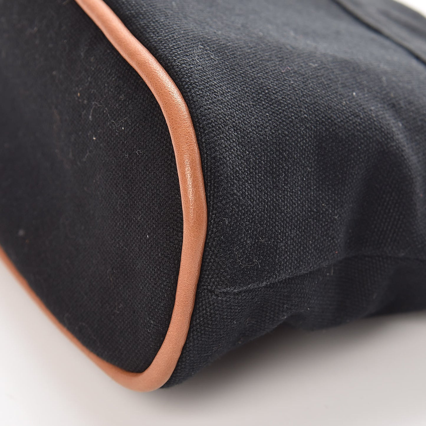 Cotton Canvas Mini Bolide Travel Cosmetic Pouch Black
