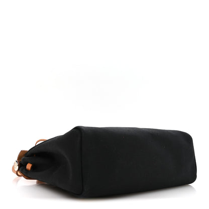 Hermes Toile Vache Calfskin Herbag 30 PM Black Natural 5 of 12