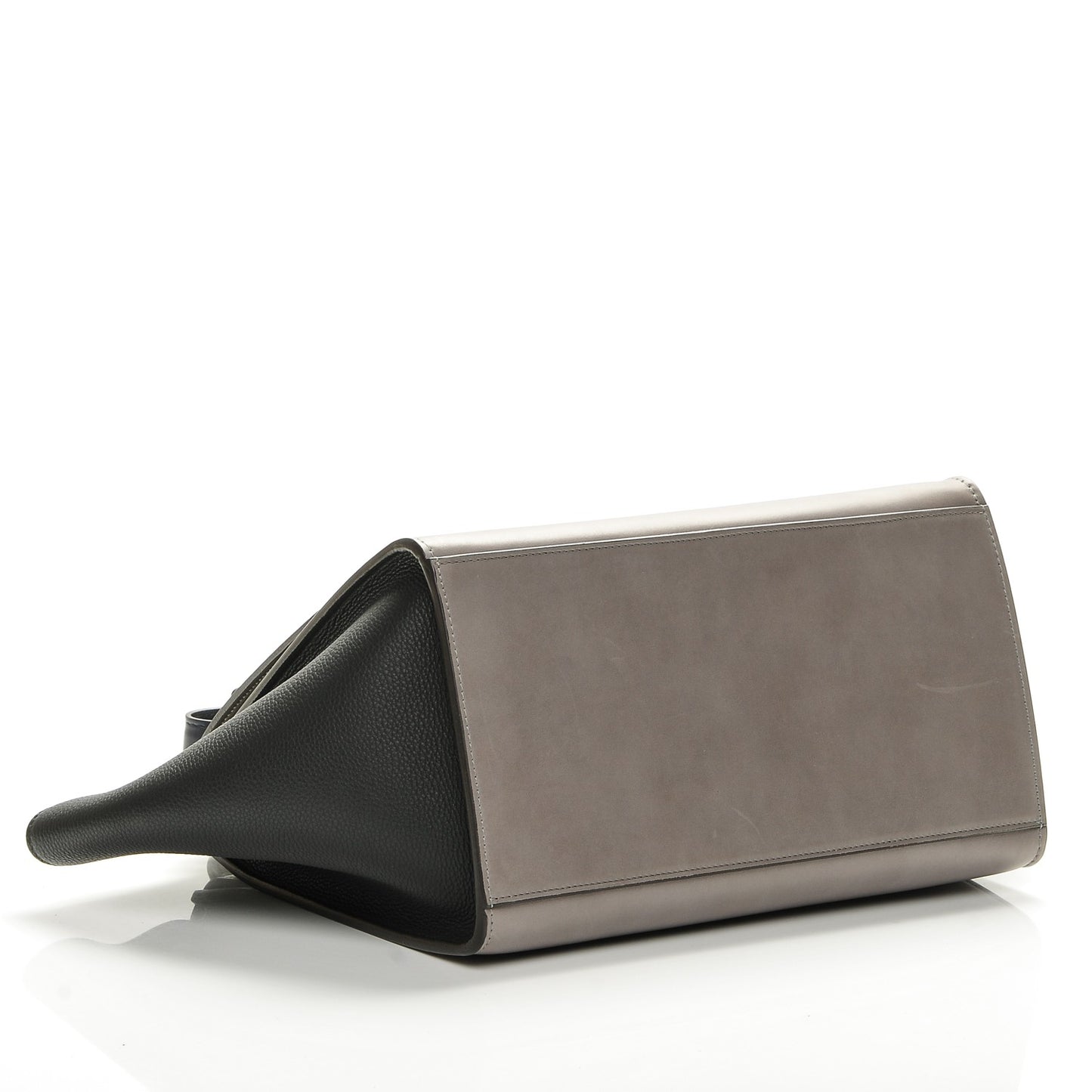 Sleek Calfskin Small Tri-Color Trapeze Dark Blue