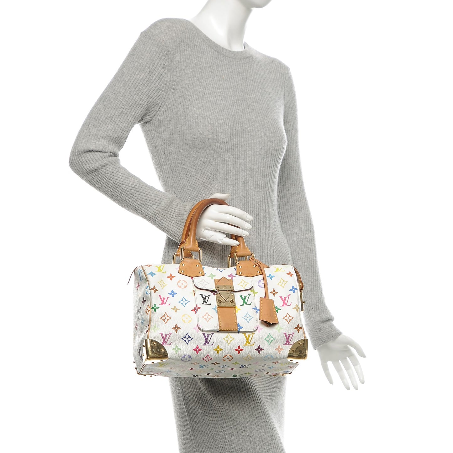 Monogram Multicolor Speedy 30 White