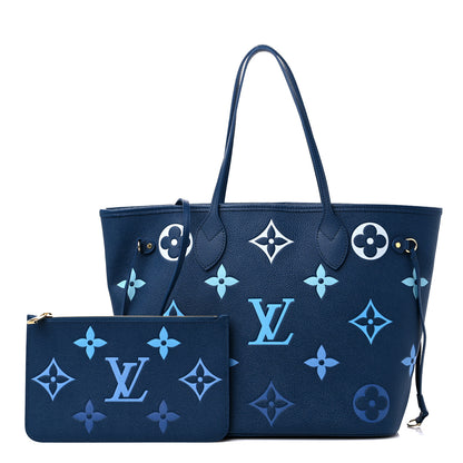 Louis Vuitton Empreinte Monogram Giant Neverfull MM Degrade Bleu 1 of 10