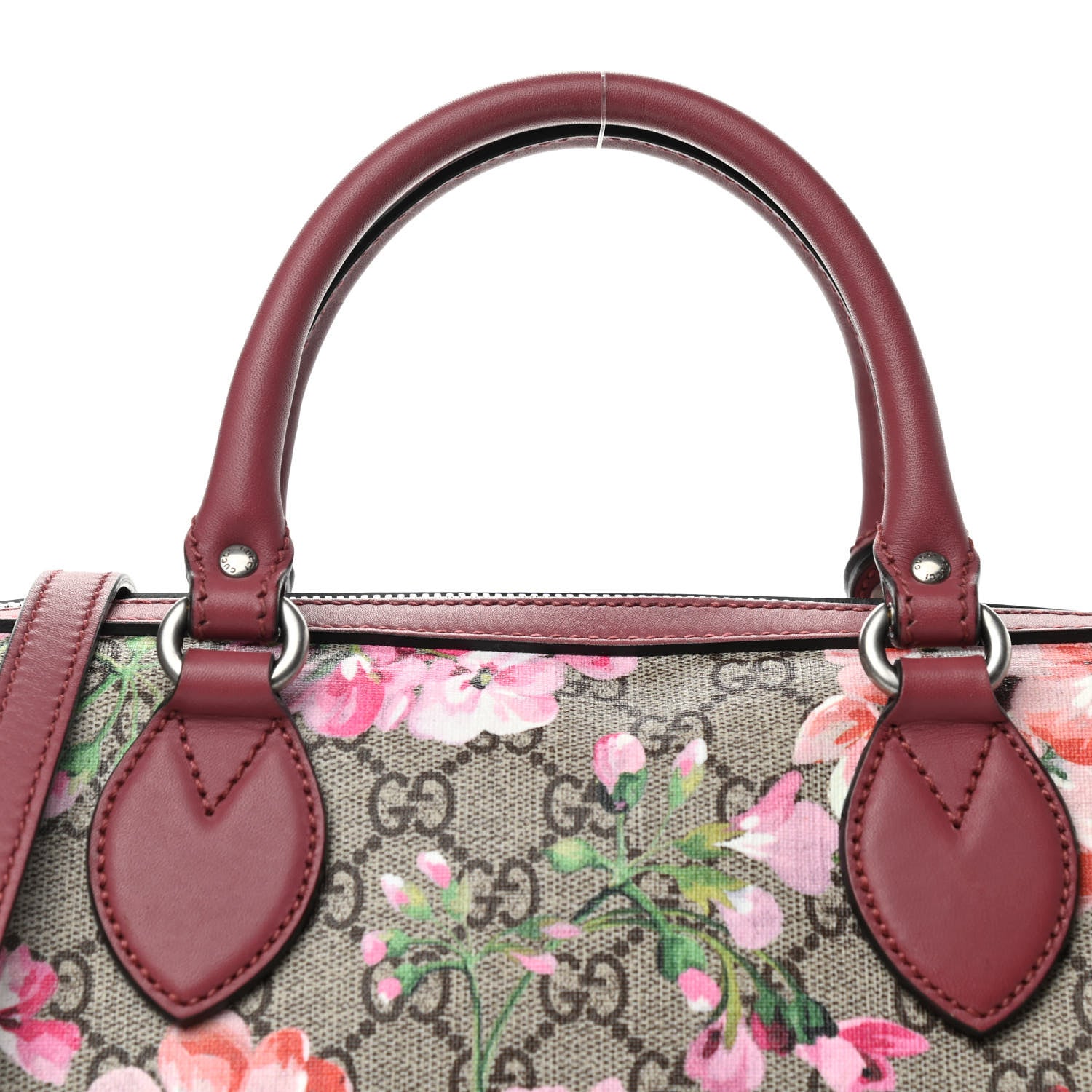Gucci GG Supreme Monogram Blooms Small Boston Beige Multicolor Dry Rose 8 of 10