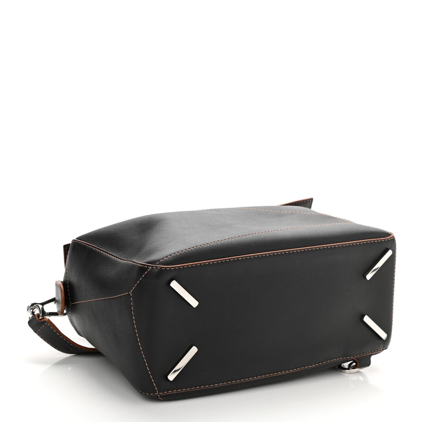Calfskin Medium Puzzle Bag Black Tan