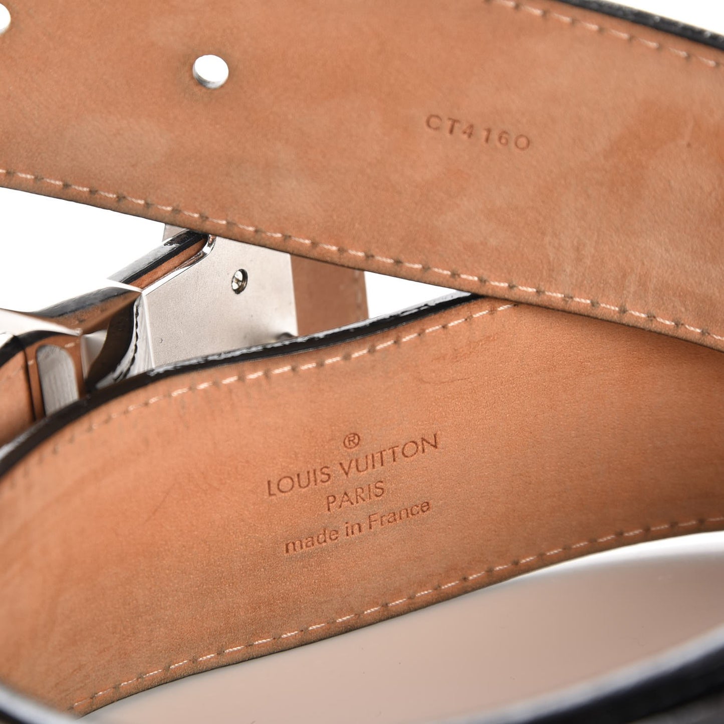Epi Electric 40mm LV Initiales Belt 80 32 Black