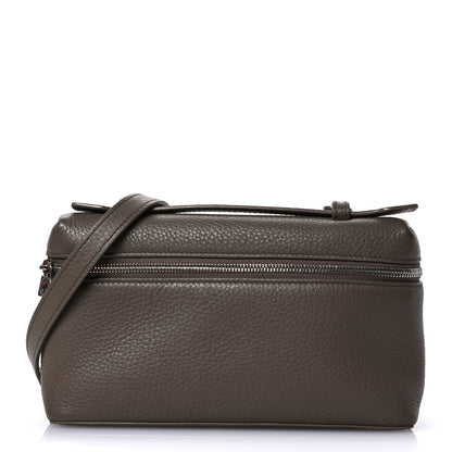 Loro Piana Grained Calfskin L19 Extra Pocket Pouch Warm Mastic 7 of 11