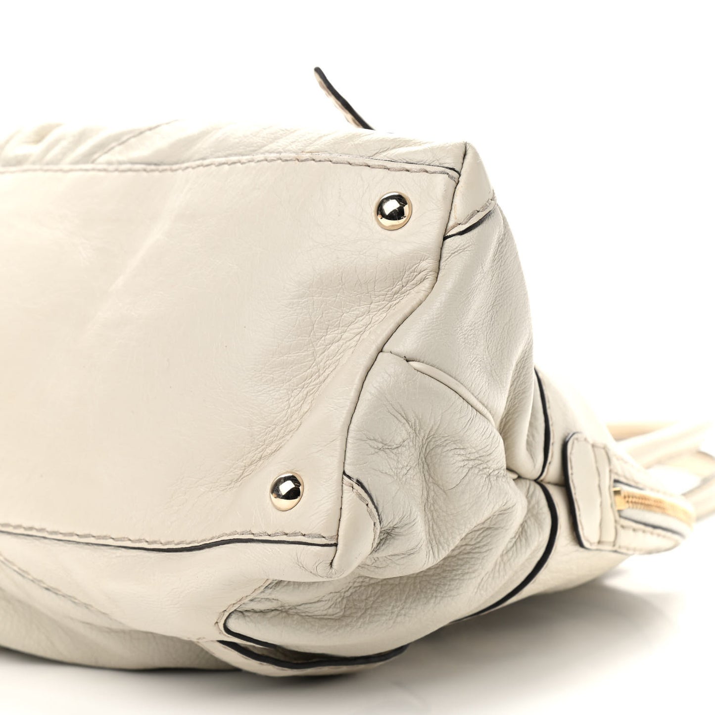 Calfskin Medium Horsebit Nail Boston Off White