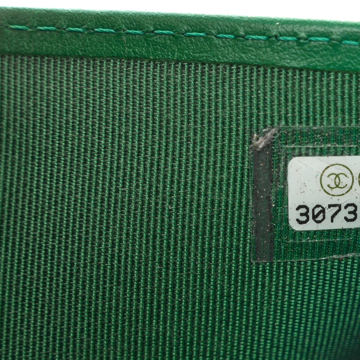 Caviar Quilted Compact Flap Wallet Green