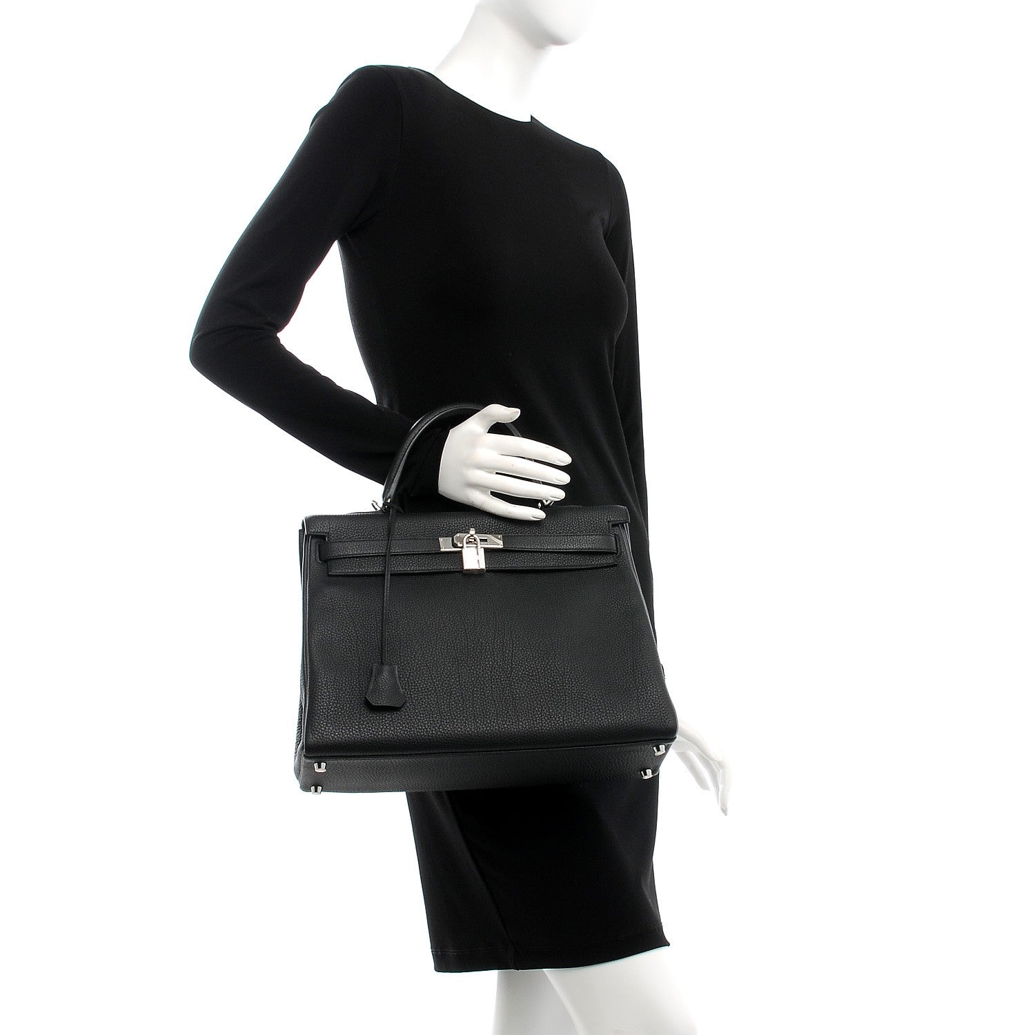 Hermes Togo Kelly Retourne 35 Black 2 of 32