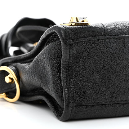 Balenciaga Chevre Gold Metallic Edge Hardware Mini City Black 9 of 19