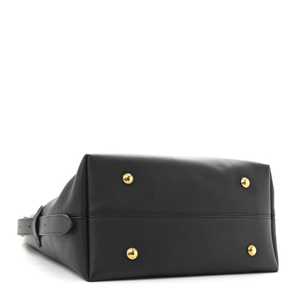 Louis Vuitton Grained Calfskin Low Key Hobo MM Black 5 of 11