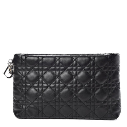 Christian Dior Lambskin Cannage Panarea Clutch Black 1 of 9