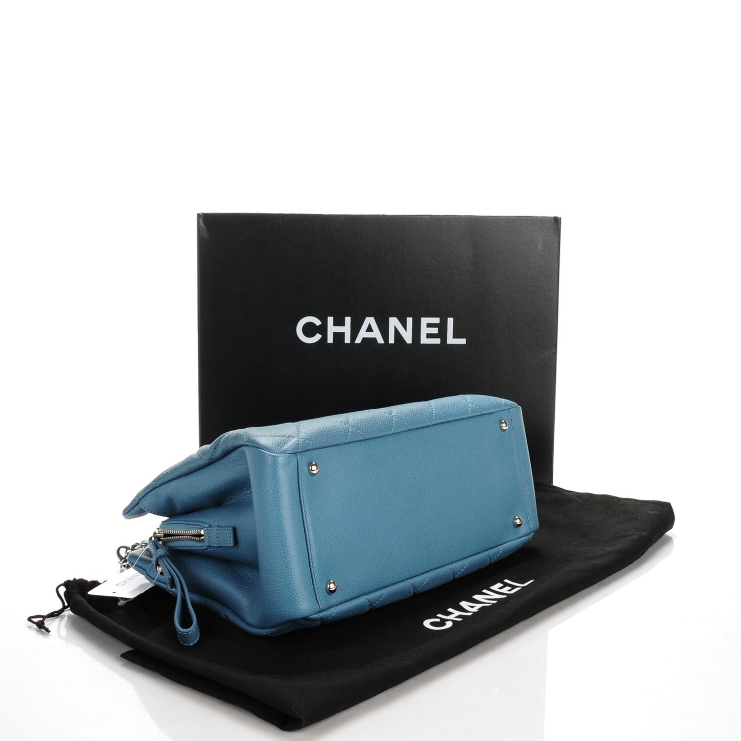 Caviar Quilted Timeless CC Tote Blue