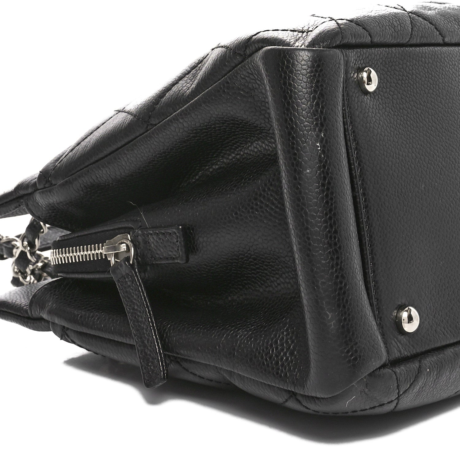 Chanel Caviar Quilted CC Timeless Soft Tote Black 9 of 10