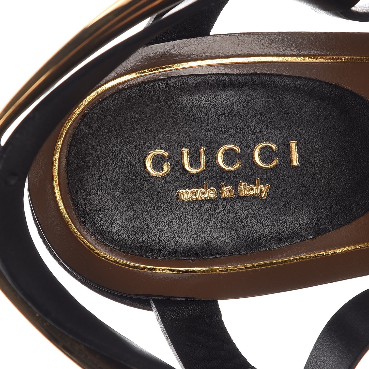 Gucci Calfskin Lifford Sandals 39 Black 6 of 8