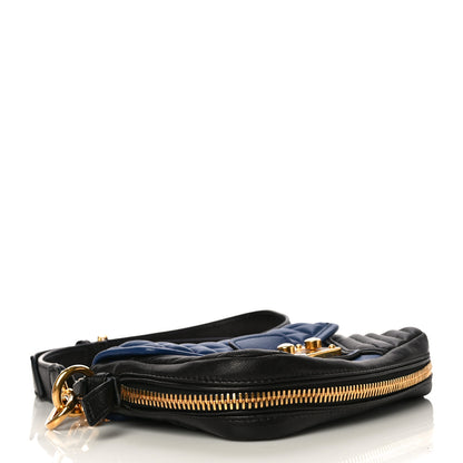 Miu Miu Nappa Matelasse Biker Shoulder Bag Inchiostro Black 4 of 10