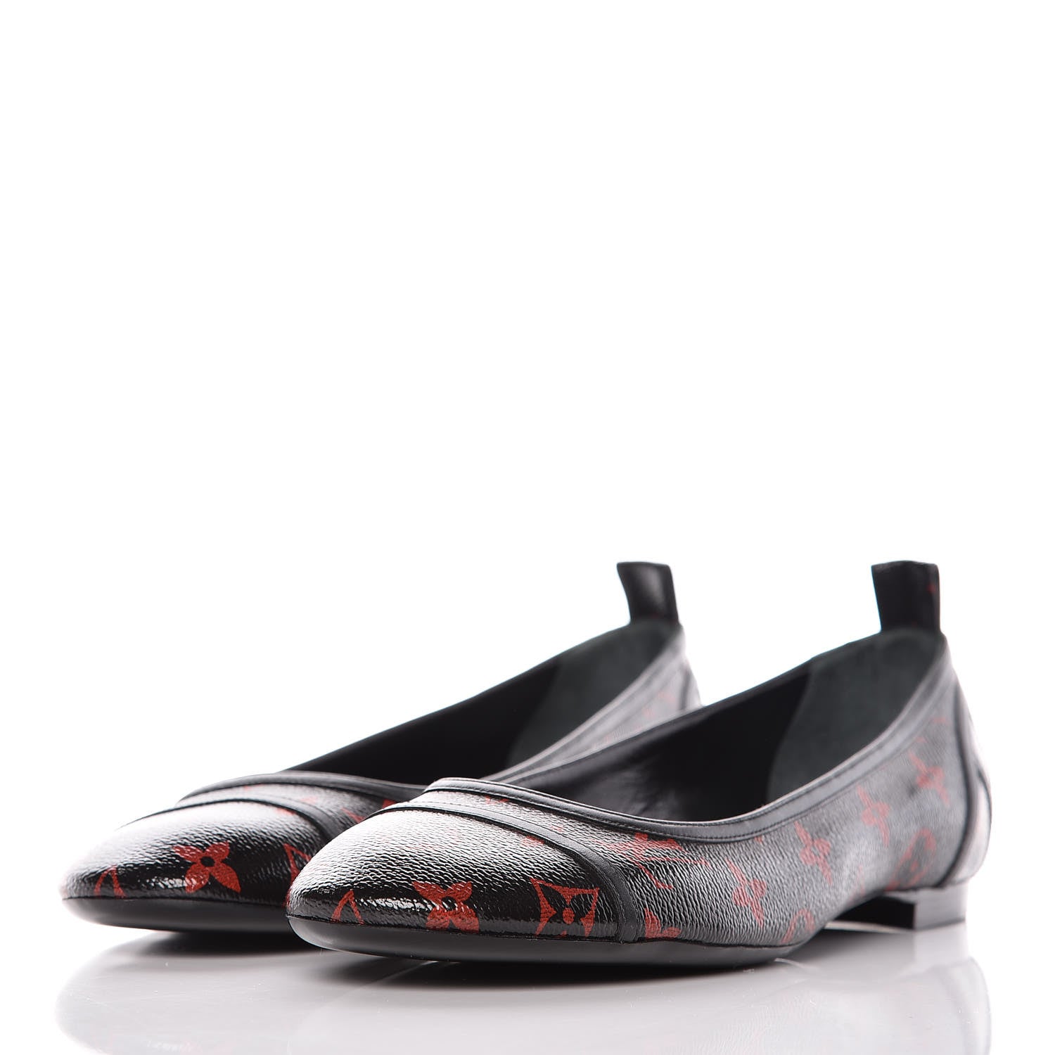 Louis Vuitton Monogram Infrarouge New Revival Ballerina Flats 42 Black 3 of 9