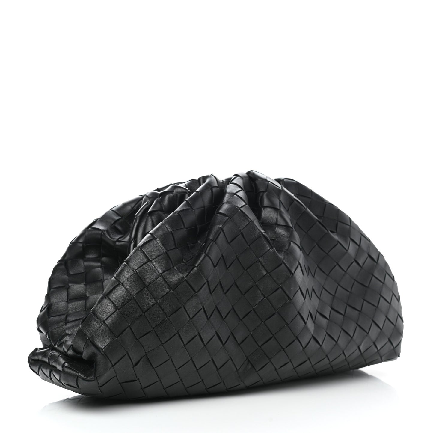 Nappa Maxi Intreccio The Pouch Oversized Clutch Black