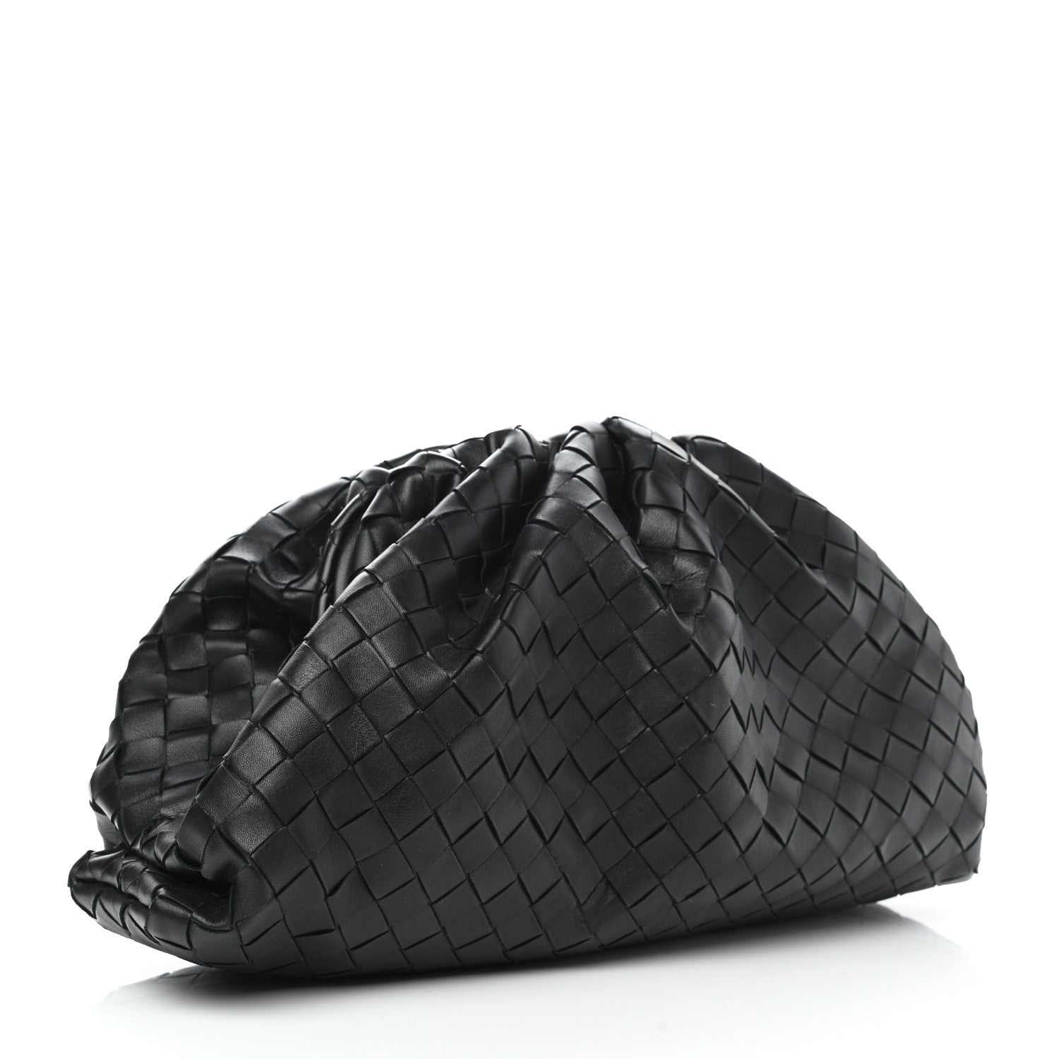 Bottega Veneta Nappa Maxi Intreccio The Pouch Oversized Clutch Black 3 of 9