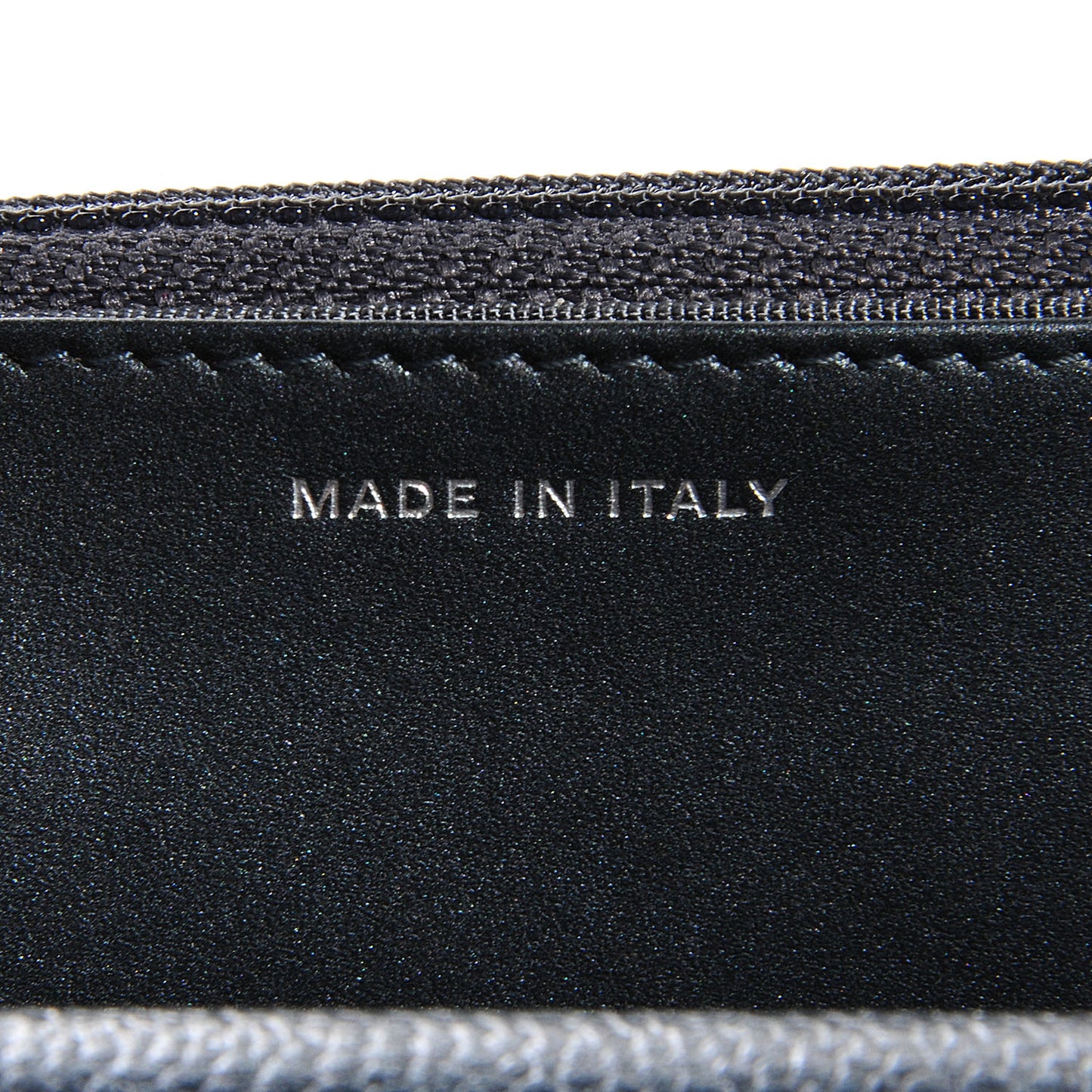 Metallic Caviar Quilted Wallet On Chain WOC Charcoal