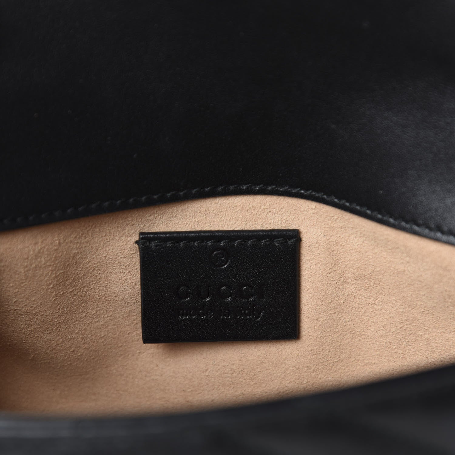 Gucci Calfskin Matelasse Super Mini GG Marmont Shoulder Bag Black 8 of 11