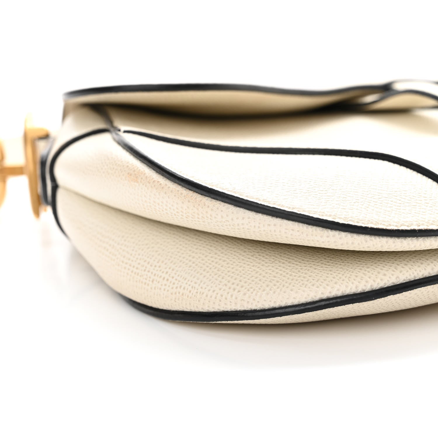 Christian Dior Grained Calfskin Saddle Bag White 9 of 16