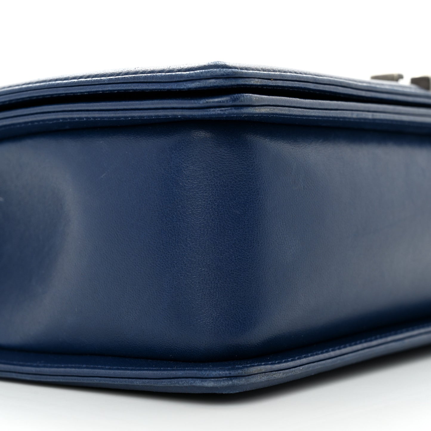 Lambskin Quilted New Medium Boy Flap Dark Blue