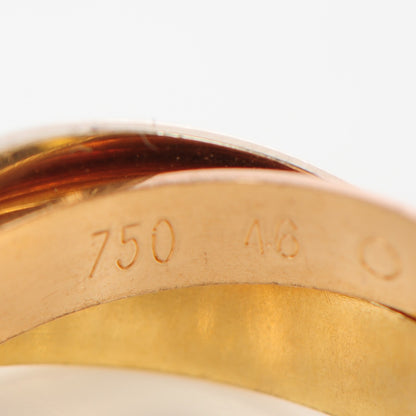 Cartier 18K Pink Yellow White Gold Classic Trinity Ring 46 3.75 4 of 9