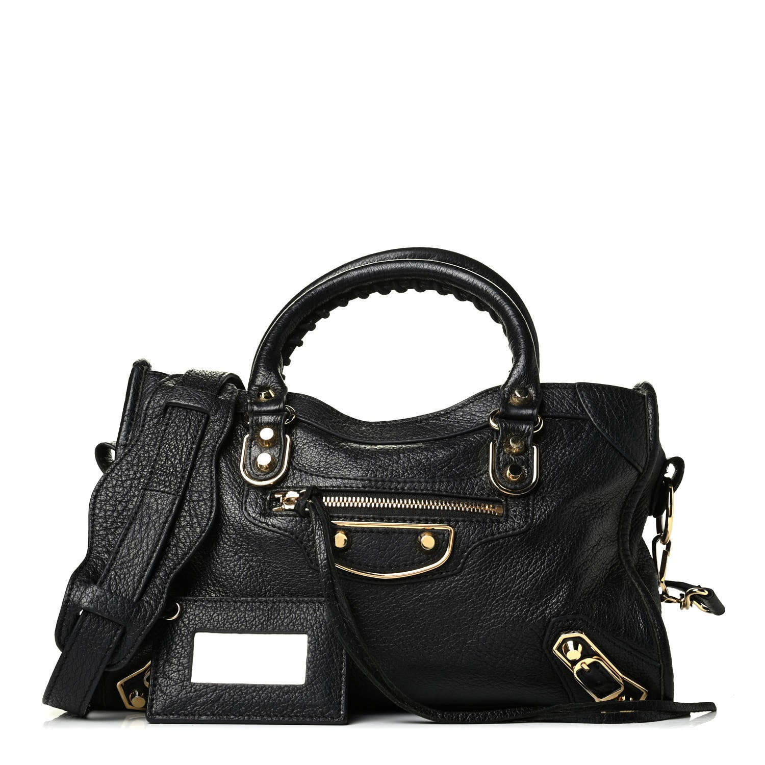 Balenciaga Chevre Gold Metallic Edge Hardware S City Black 1 of 7