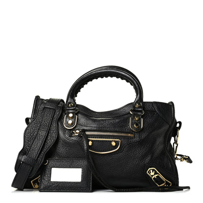 Balenciaga Chevre Gold Metallic Edge Hardware S City Black 1 of 7