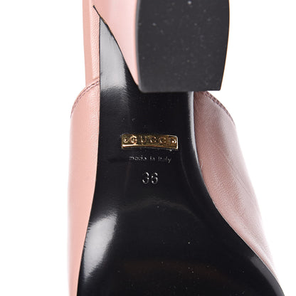 Gucci Malaga Kid Horsebit Princetown Mid Heel Mules 36 Crystal Pink 7 of 10