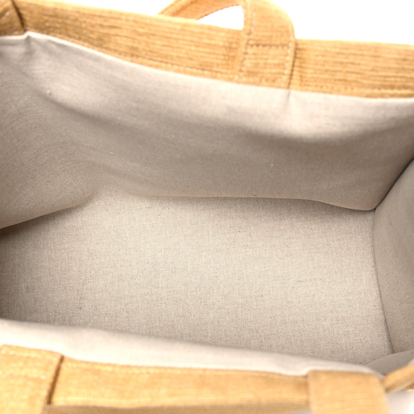 Canvas Calfskin Triomphe Large Cabas Thais Natural Tan