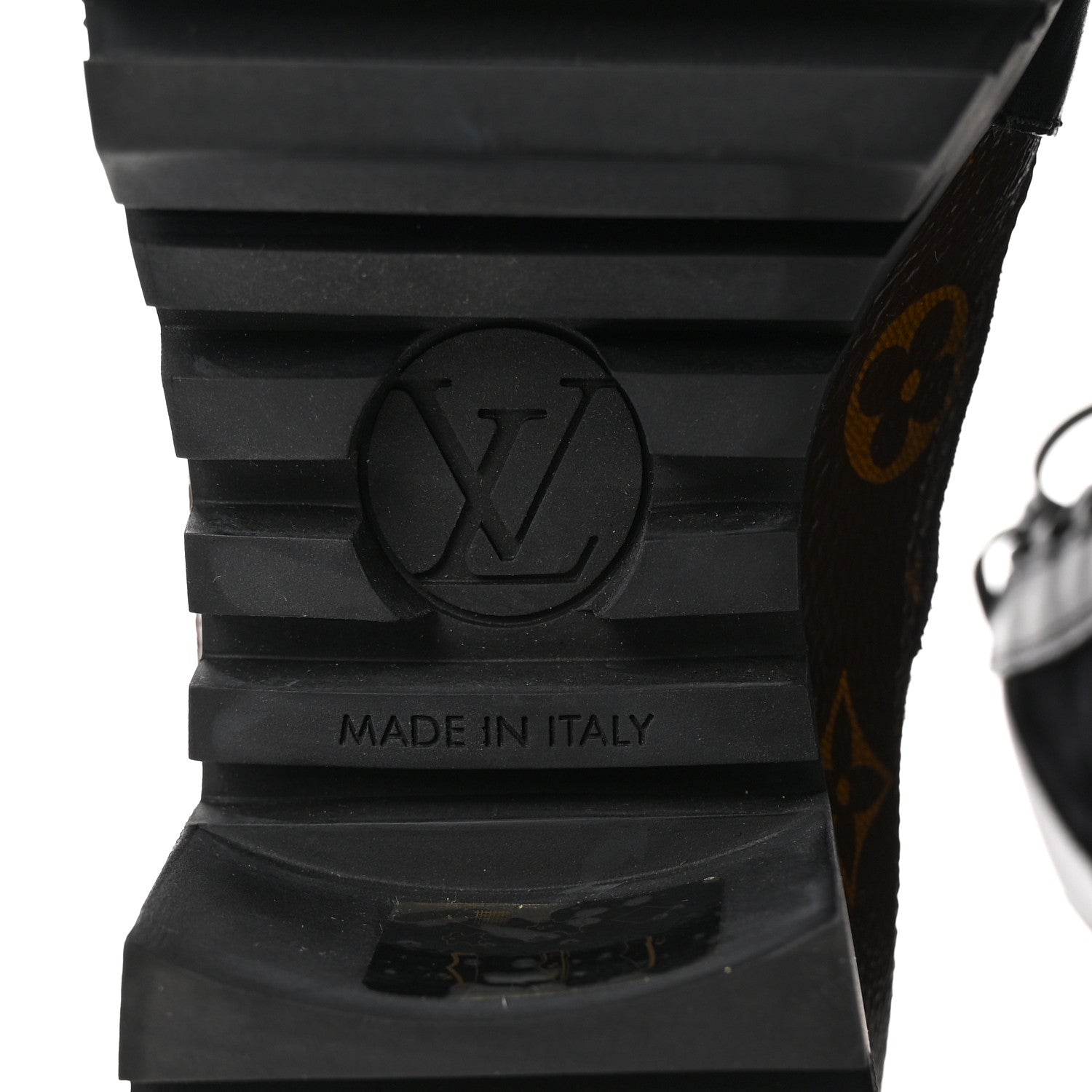 Louis Vuitton Suede Calfskin Monogram Laureate Platform Desert Boots 38 Black 8 of 11