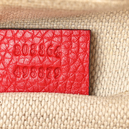 Gucci Pebbled Calfskin Small Soho Disco Bag Tabasco Red 7 of 10