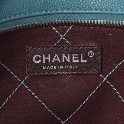 Chanel Caviar Quilted Small Deauville Bowling Bag Blue 6 of 12