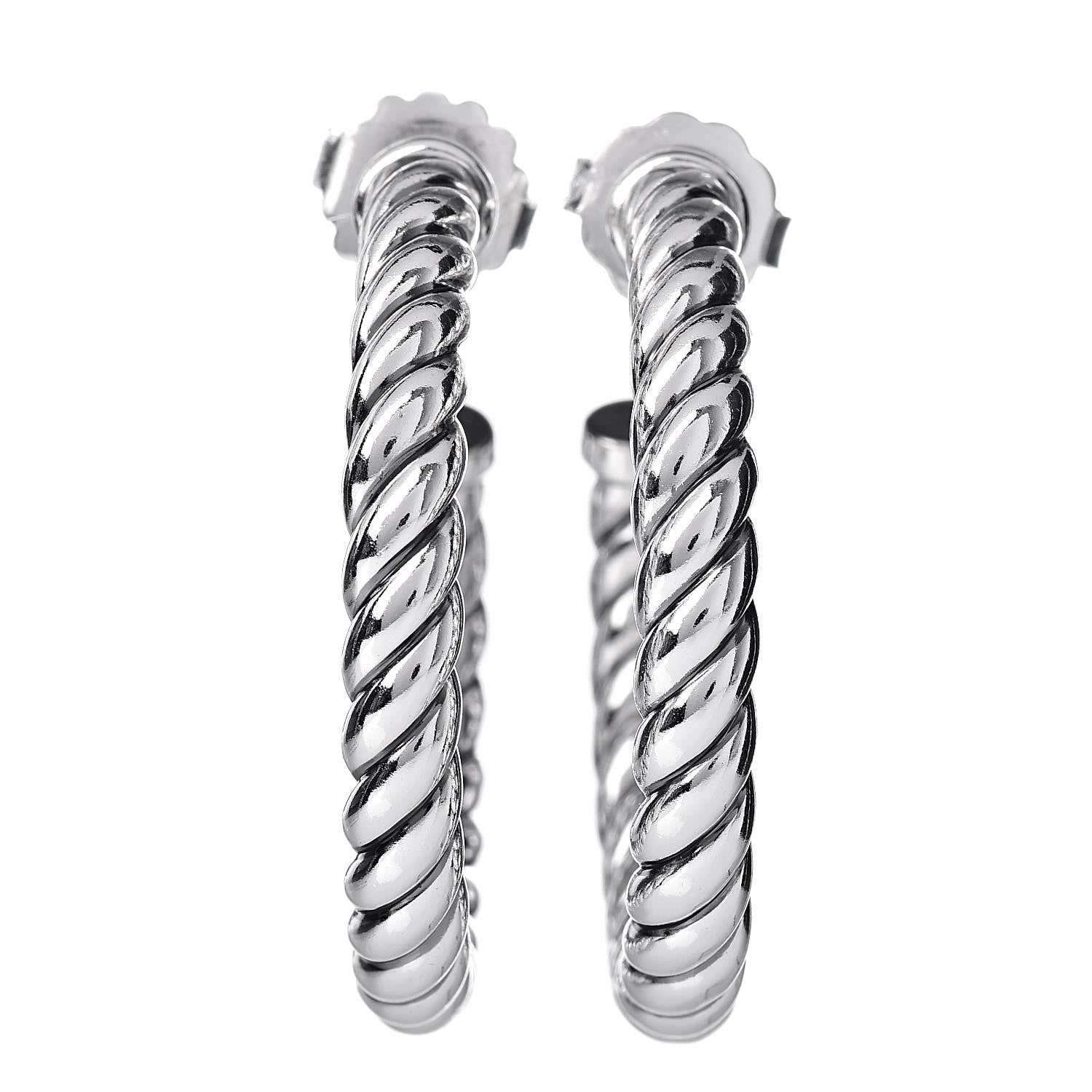 David Yurman Sterling Silver 39mm Large Classic Classics Hoop Earrings 1 of 4