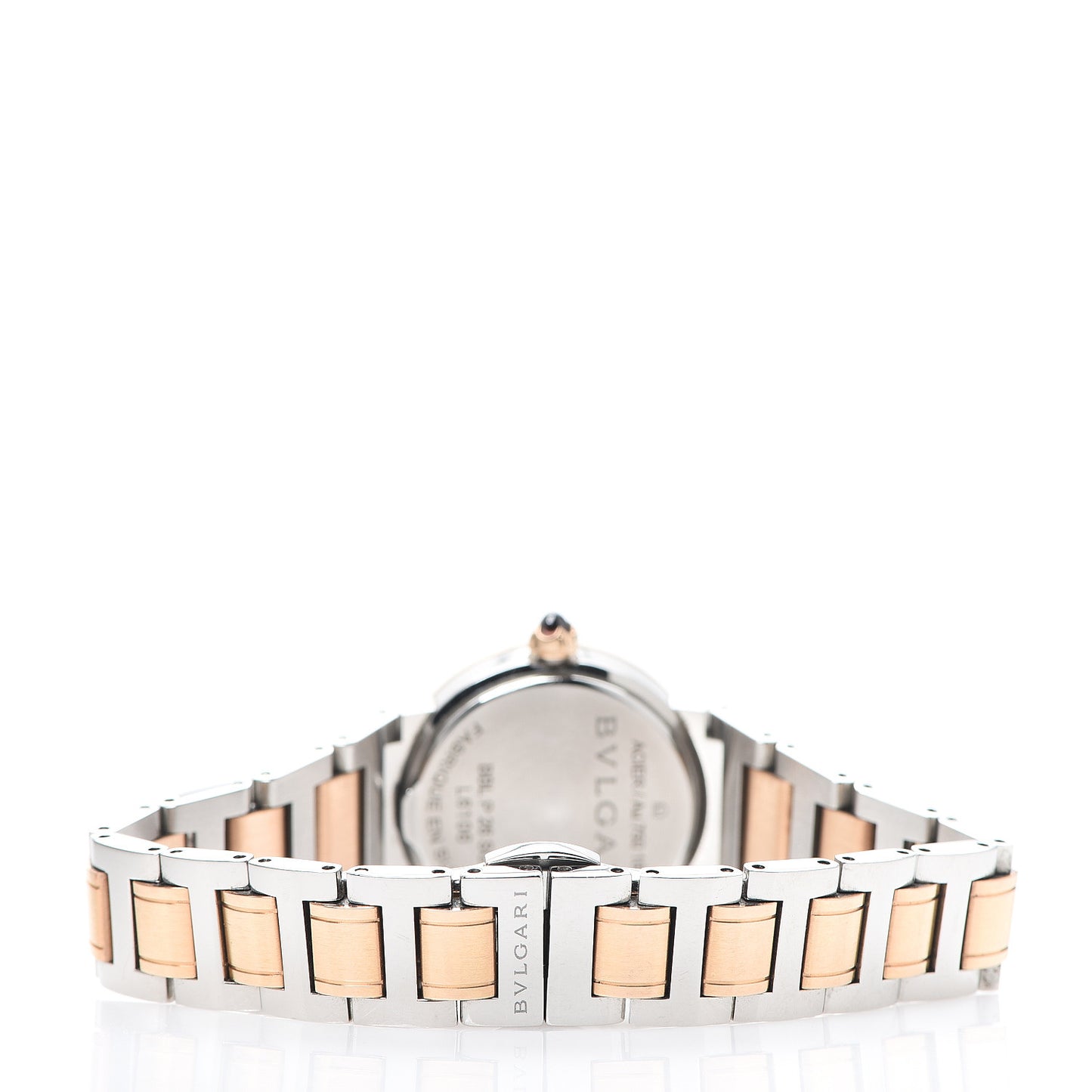 Stainless Steel 18K Rose Gold Diamond 26mm Quartz Watch Red