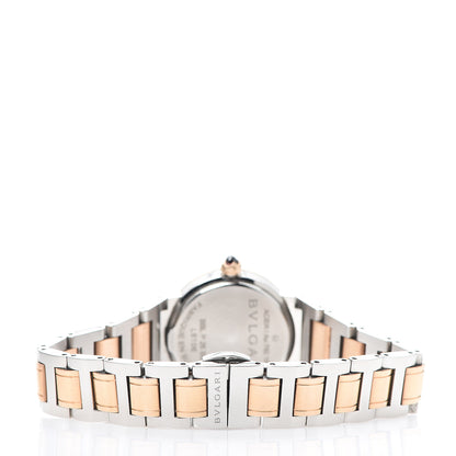 Bulgari Stainless Steel 18K Rose Gold Diamond 26mm Quartz Watch Red 3 of 9