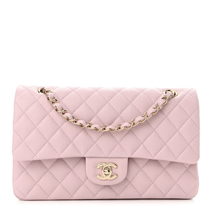 Chanel Caviar Quilted Medium Double Flap Light Pink 1 of 10