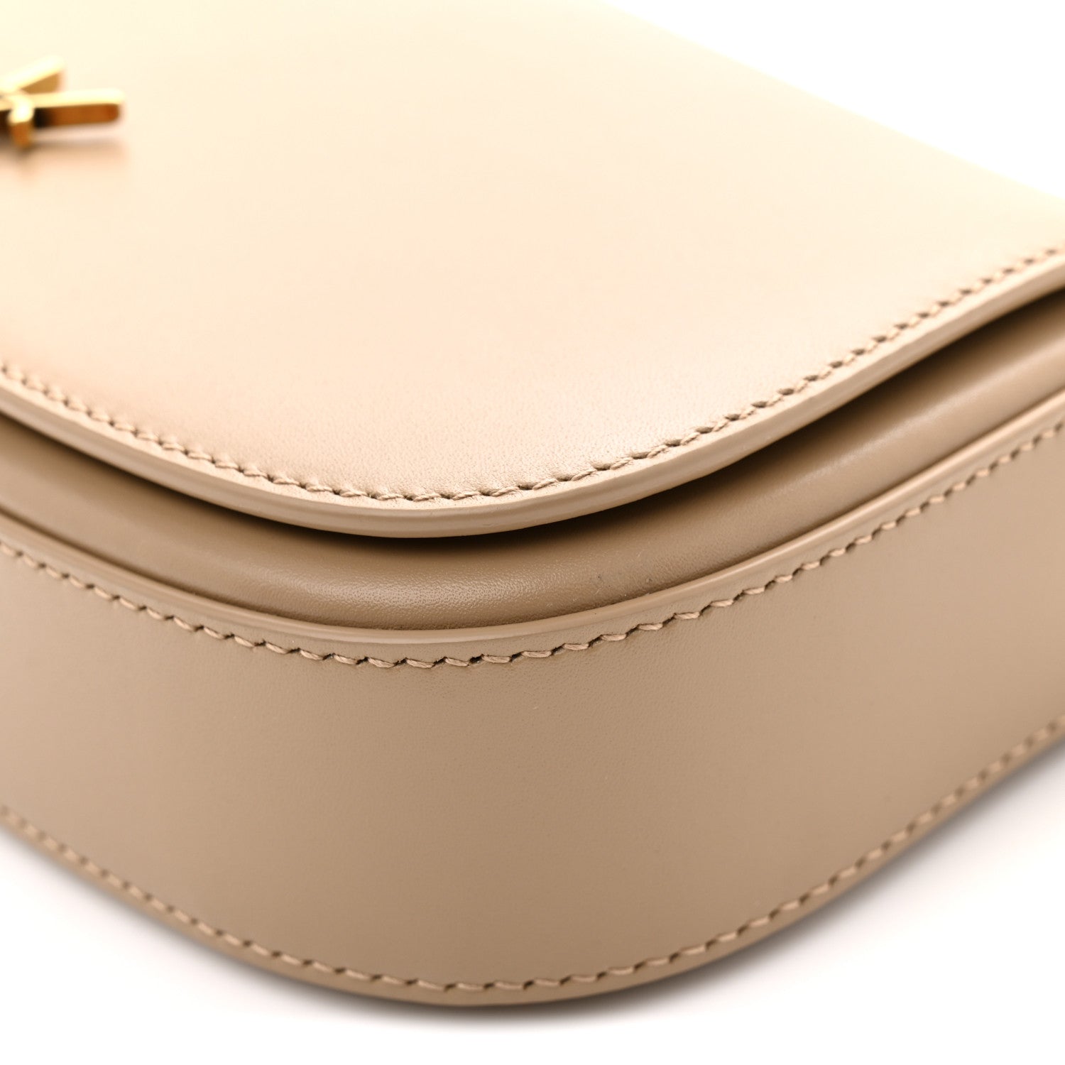 Saint Laurent Box Calfskin Mini Voltaire Shoulder Bag Dark Cork 11 of 11