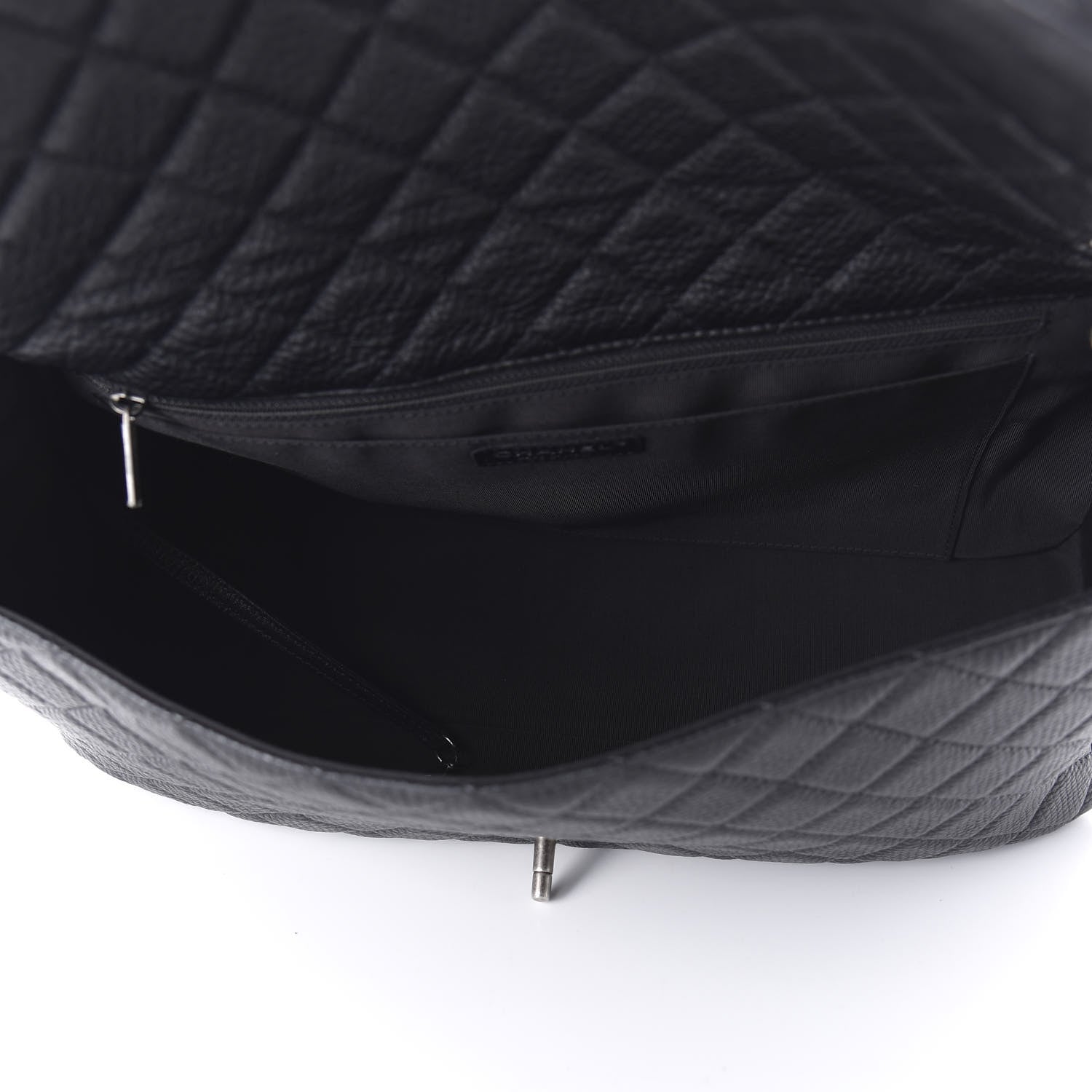 Chanel Calfskin Quilted Small XXL Travel Flap Bag Black 5 of 10