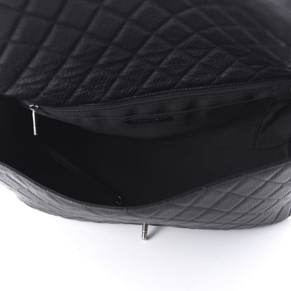 Chanel Calfskin Quilted Small XXL Travel Flap Bag Black 5 of 10
