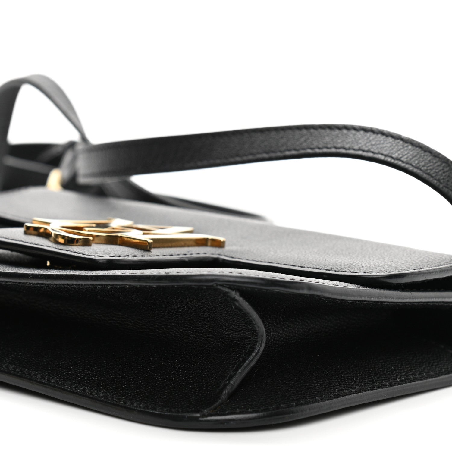Alexander McQueen Grained Calfskin Small Insignia Flap Black 10 of 15